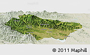 Satellite Panoramic Map of Nanzhao, lighten