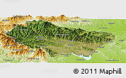 Satellite Panoramic Map of Nanzhao, physical outside