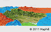 Satellite Panoramic Map of Nanzhao, political outside