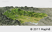 Satellite Panoramic Map of Nanzhao, semi-desaturated