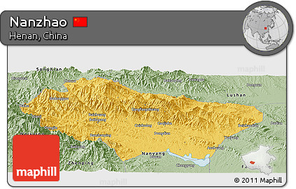 Savanna Style Panoramic Map of Nanzhao