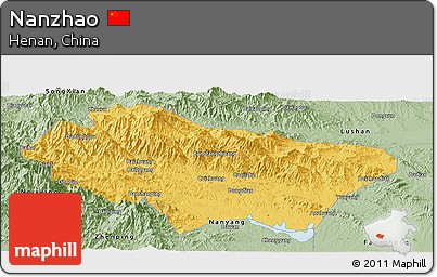 Savanna Style Panoramic Map of Nanzhao