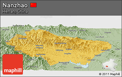 Savanna Style Panoramic Map of Nanzhao