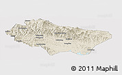 Shaded Relief Panoramic Map of Nanzhao, cropped outside