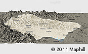 Shaded Relief Panoramic Map of Nanzhao, darken