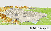 Shaded Relief Panoramic Map of Nanzhao, physical outside