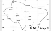 Blank Simple Map of Nanzhao, cropped outside