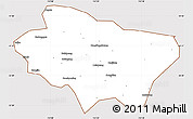 Classic Style Simple Map of Nanzhao, cropped outside
