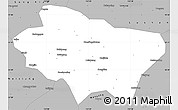 Gray Simple Map of Nanzhao