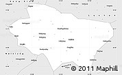 Silver Style Simple Map of Nanzhao