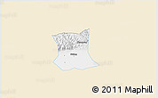 Classic Style 3D Map of Qinyang, single color outside