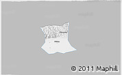 Gray 3D Map of Qinyang, single color outside