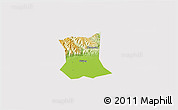 Physical 3D Map of Qinyang, cropped outside