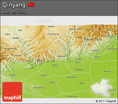 Physical 3D Map of Qinyang