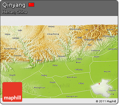 Physical 3D Map of Qinyang