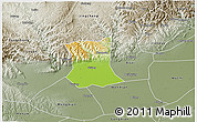 Physical 3D Map of Qinyang, semi-desaturated