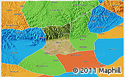Satellite 3D Map of Qinyang, political outside