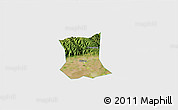 Satellite 3D Map of Qinyang, single color outside
