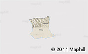 Shaded Relief 3D Map of Qinyang, single color outside