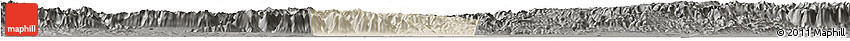 Shaded Relief Horizon Map of Qinyang, darken, semi-desaturated