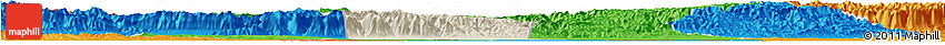 Shaded Relief Horizon Map of Qinyang, political outside