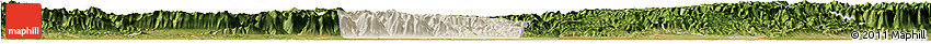 Shaded Relief Horizon Map of Qinyang, satellite outside