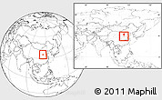 Blank Location Map of Qinyang, within the entire country