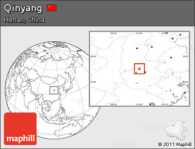 Blank Location Map of Qinyang