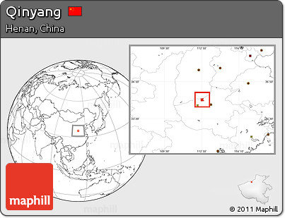 Blank Location Map of Qinyang