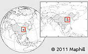 Blank Location Map of Qinyang, highlighted country, highlighted parent region, within the entire country