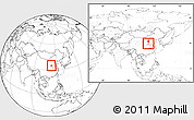 Blank Location Map of Qinyang, highlighted parent region, within the entire country
