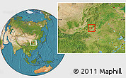 Satellite Location Map of Qinyang