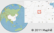 Savanna Style Location Map of Qinyang, highlighted country