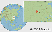 Savanna Style Location Map of Qinyang