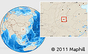 Shaded Relief Location Map of Qinyang