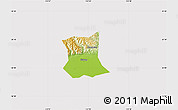 Physical Map of Qinyang, cropped outside