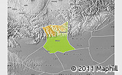Physical Map of Qinyang, desaturated