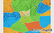 Physical Map of Qinyang, political outside