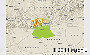 Physical Map of Qinyang, shaded relief outside