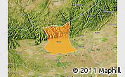 Political Map of Qinyang, satellite outside