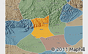 Political Map of Qinyang, semi-desaturated