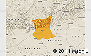 Political Map of Qinyang, shaded relief outside