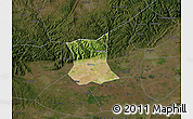 Satellite Map of Qinyang, darken