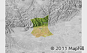Satellite Map of Qinyang, lighten, desaturated