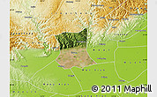 Satellite Map of Qinyang, physical outside