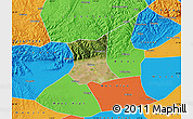 Satellite Map of Qinyang, political outside