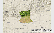 Satellite Map of Qinyang, shaded relief outside