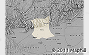 Shaded Relief Map of Qinyang, darken, desaturated