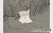 Shaded Relief Map of Qinyang, darken
