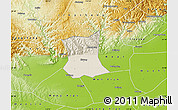 Shaded Relief Map of Qinyang, physical outside